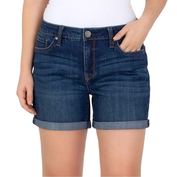Seven7 Denim - Seven7 Slimming 5” Dark Denim Shorts 12 NWT
